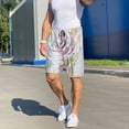 thumbnail image 7 of Bixox Men's Vintage Rose printed lightweight casual shorts, soft sleep shorts with pockets., 7 of 7