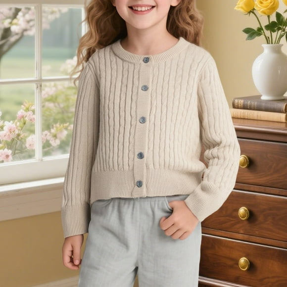 Cardigan Rétro en Lin à Col Rond Cardigan en Tricot pour Garçons et Filles Chandail Douillet et Stylé pour Enfants pour les Tout-Petits Chandails pour Garçons Chandail à Capuchon pour Ado Garçon à Fermeture Éclair Vêtements d'Automne pour Tout-Petit Garçon Garçon Tout-Petit
