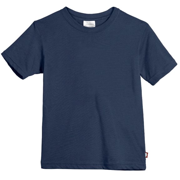 Made in USA Boys Soft Cotton Jersey Short Sleeve Crew Tee | Midnight