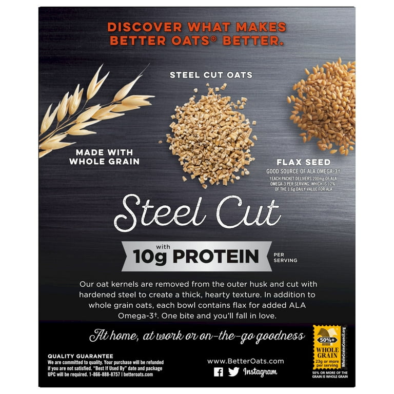 Better Oats Revolution! Steel Cut Oats Maple & Brown Sugar Oatmeal - 10ct :  Target