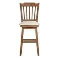 thumbnail image 3 of Weston Home Sheena Slat Back Bar Height Wood Swivel Stool, Oak, 3 of 5