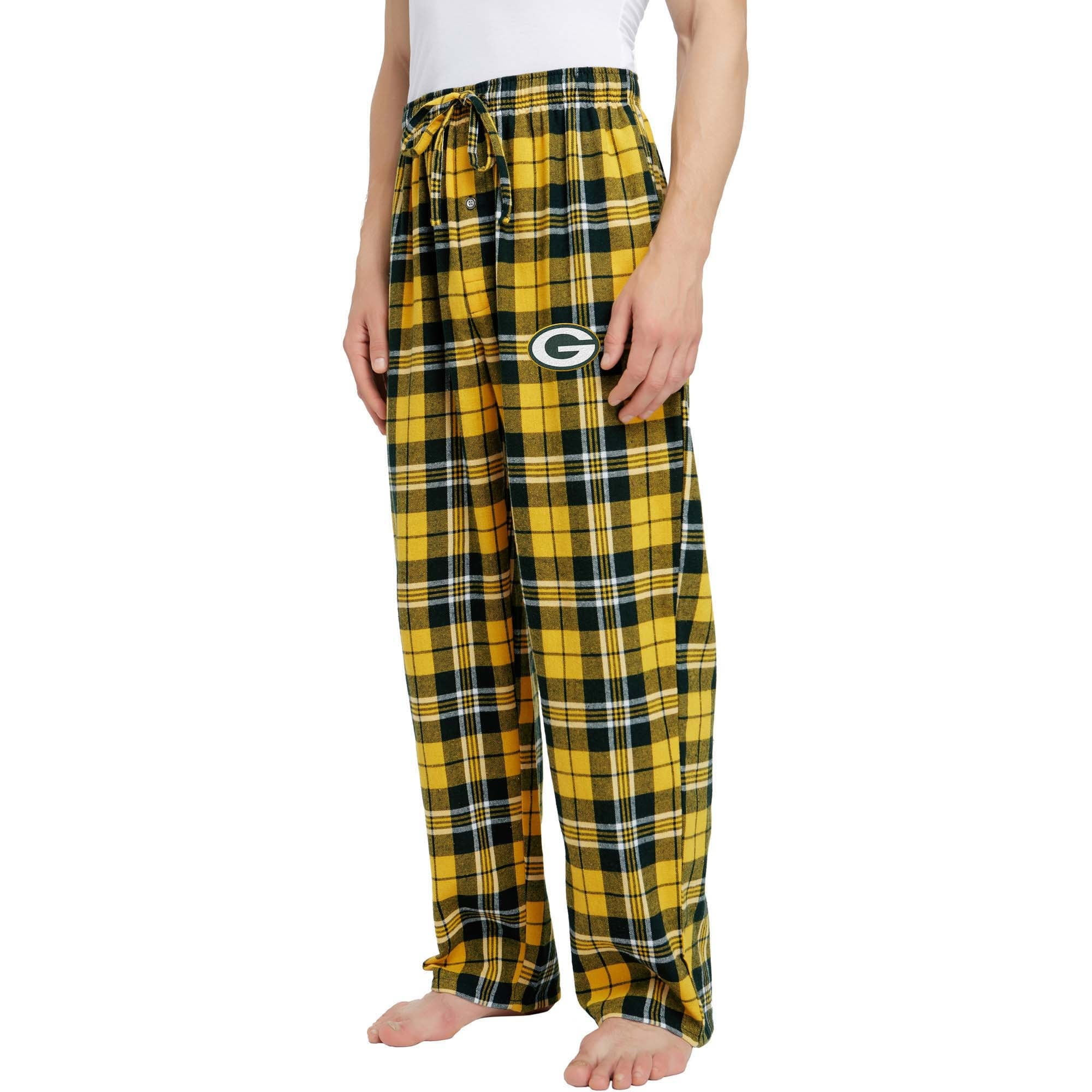 Men's Gold/Green Green Bay Packers Ballot Flannel Lounge Pants