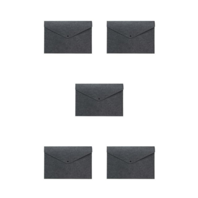 Baohd File Document Bag Artists Crafters And Sewers Stay Organized Durable Felt dark grey 5Set