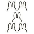 thumbnail image 1 of relayinert Rabbit Nightlight LED Lamp USB for Children s Room Cute and Decorative Black 29x30cm 5Set, 1 of 6