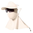 thumbnail image 1 of Fokuz Four In 1 Summer For Cycling With Long Ice Silk Scarf Full Face Sun Gear For Outdoor Riding Ice Silk Sunscreen Face Full Face Cycling Sunshade Hat Integrated, 1 of 3