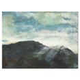 thumbnail image 2 of Mountain Peak Under Cloudy Sky - Landscape Painting Canvas Print, 2 of 3