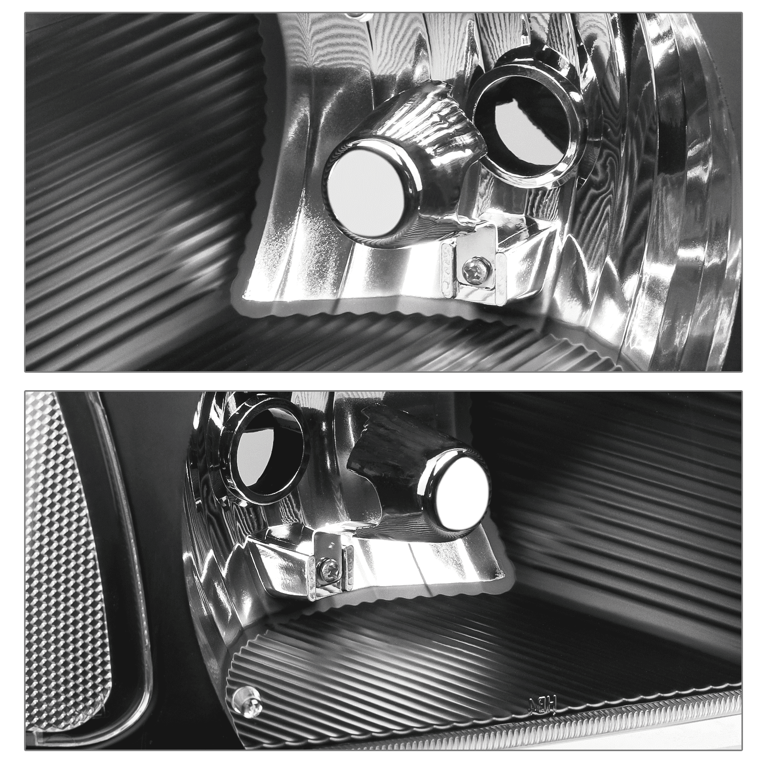 M-AUTO Headlight Assembly Headlamps Replacement for 1999-2007 GMC Sierra Truck, Black Housing Clear Lens Clear Reflector