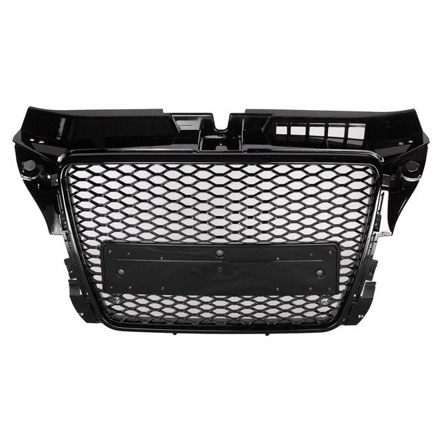 Intake Grill Bumper Grille Replacement Front Bumper Grille For RS3 Style Grill With Dummy Radar Glossy Black Fit For A3/S3 8P 09-12 ANGGREK IG1614