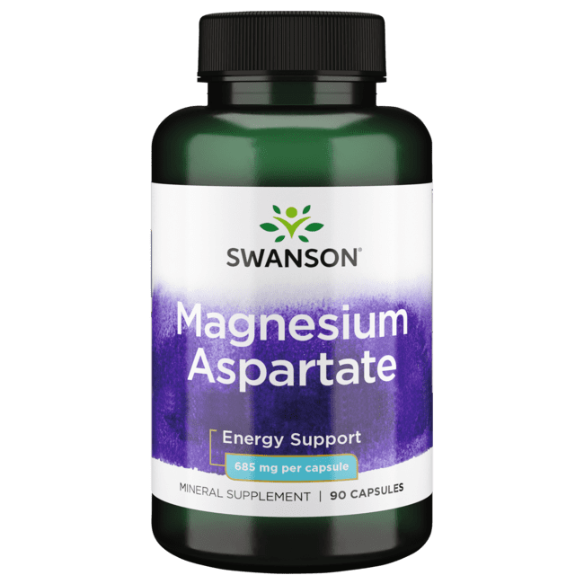 Swanson Magnesium Aspartate - 133 mg Elemental Magnesium 685 mg 90 Capsules