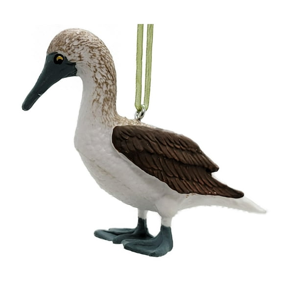 Ornement d'Arbre de Noël Booby Bird Bleu sur Pied