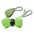 thumbnail image 2 of Colgador de cuerda de trinquete para polea, tensor de cuerda elástica para tienda de campaña, configuración rápida con mosquetón, cuerda de viento M y verde, 2 of 8