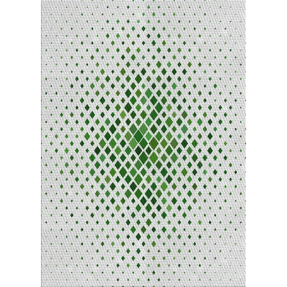 Ahgly Company Indoor Rectangle Patterned Sage Green PAT1644X Area Rugs, 5' x 8'