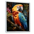 thumbnail image 2 of Designart "Euphony In The Tropical Jungle With Parrots" Parrot Floater Framed Canvas Wall Art, 2 of 5