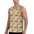 thumbnail image 2 of Pofeuu 70s Hippie Style Print Men's Workout Tank Tops Sleeveless Muscle Gym Shirt Quick Dry-3X-Large, 2 of 7