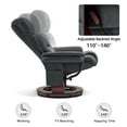 MCombo Swivel Recliners with Ottoman, Reclining TV Chairs with Vibration Massage, Faux Leather ...