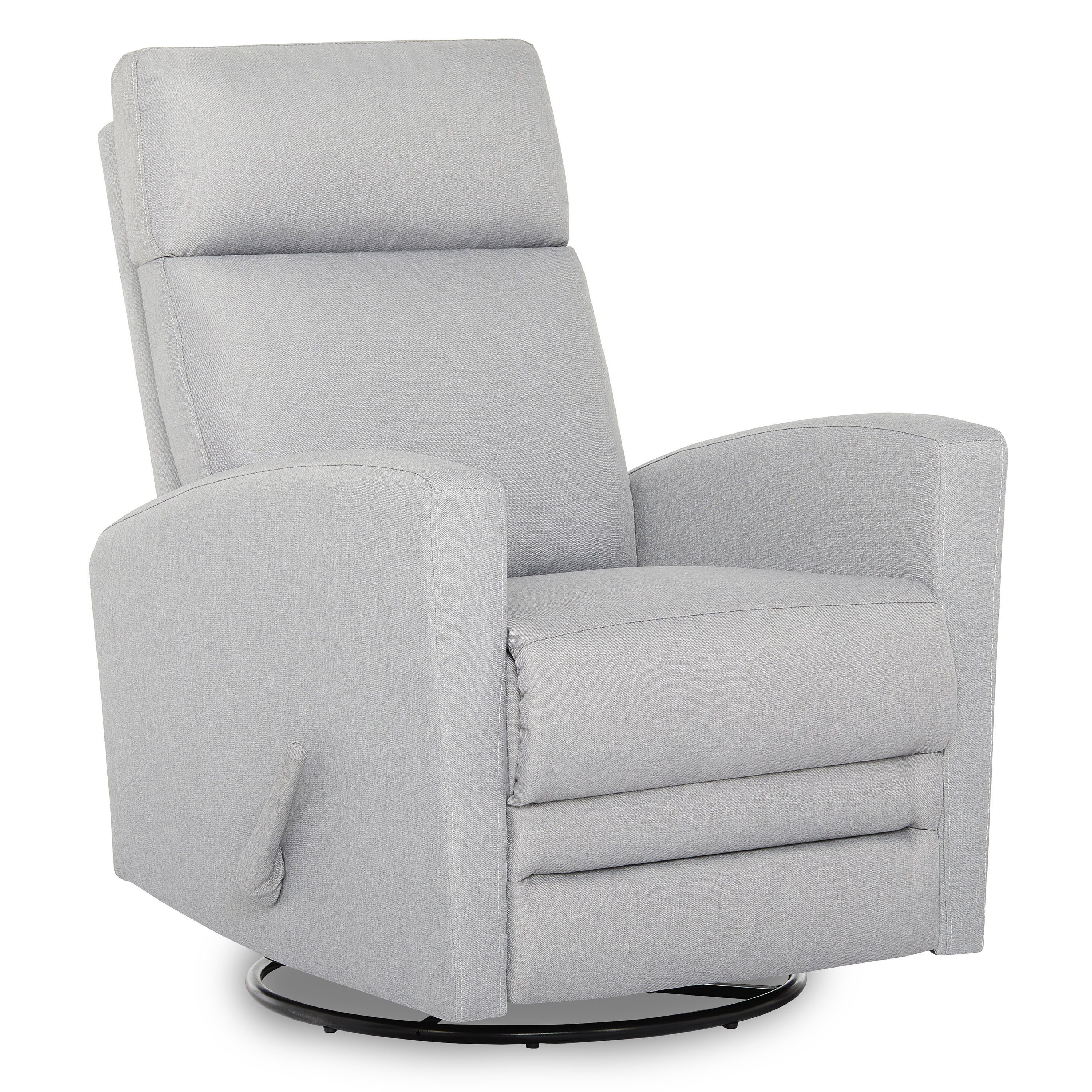 Dream On Me Chatham Glider Recliner, Gray with 360° Swivel photo 3