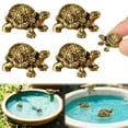 thumbnail image 5 of Eolstice Set Of 4 Miniature Metallic Turtle Decor, Bath Time Accent Pieces For Spa Atmosphere, Decorative Disks For Tub Edge Soaking Experience Enhancement, 5 of 5