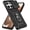 Black, variant on HCTian Compatible with Motorola Moto Edge 2025 Case with HD Screen Protector & Slide Camera Cover & Rotated Ring Kickstand, [Military-Grade] Phone Case for Moto Edge 2025