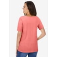 thumbnail image 2 of Woman Within Plus Size Crochet-Trim Knit Top, 2 of 6