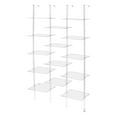 thumbnail image 5 of ToppiJoy Clear Acrylic Bookshelf Wall Mounted, Ladder Bookshelf with Open Shelves, Multipurpose Bookcase for Living Room, Bathroom, Office (5-Tier, 14 Shelves), 5 of 10