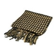 thumbnail image 4 of Duoif Womens Winter Scarves, Arab Plaid Fringe Lightweight Scarf Cotton Head Neck Scarf with Tassel for Outdoor Camping Accessory Unisex Scarf for Women Khaki, 4 of 4