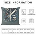 thumbnail image 5 of Throw Pillow Cover, Decorative Pillow Covers, Throw Pillow Case, Nautical Skull Sailing Parrot Cartoon Vintage, Decorative Throw Pillow Covers, Pillow Cover, 5 of 5