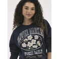 thumbnail image 2 of No Boundaries Oversized Graphic Crewneck Sweatshirt, Midweight, Women's and Women's Plus, 2 of 5