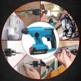 thumbnail image 4 of HILDA Rechargeable Electric Hammer Electric Impact Drill Wall Drilling Tools Set, EU Plug Charger +, 4 of 5