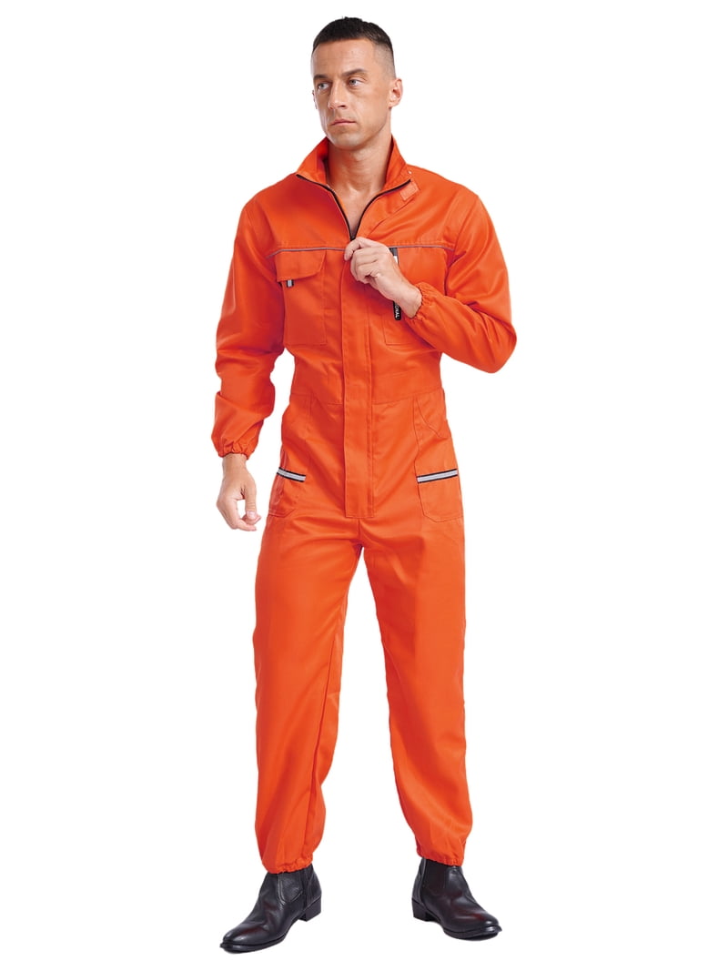 Miutii Men's Long Sleeve Coverall Mechanic Work Jumpsuit with