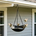 thumbnail image 5 of SLYNSHome Hanging Bird Bath for Outside Wood Hanging Birdbath & Bird Feeder for Outdoors Birds Water Wild Feeders Tray Bowl for Garden Balcony Decoration, 5 of 6