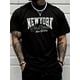 thumbnail image 1 of Camiseta informal con estampado creativo "Nueva York" para hombre, cuello redondo y manga corta, estilo urbano moderno para adultos, hombres, mujeres, adolescentes y jóvenes., 1 of 7