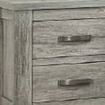 thumbnail image 4 of Wooden Nightstand with Two Drawers and Metal Bar Handles Gray - Saltoro Sherpi, 4 of 5
