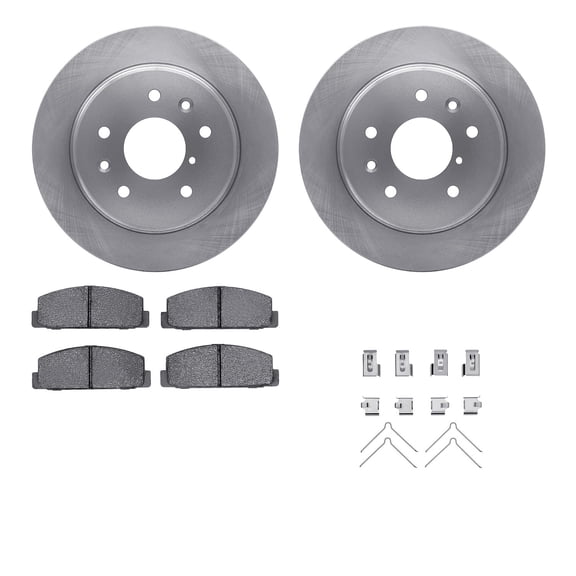 Dynamic Friction Company Rear Brake Rotors with 5000 Advanced Brake Pads includes Hardware 6512-80112
