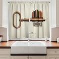 thumbnail image 2 of Ambesonne Book Kitchen Curtains, Key to Knowledge Theme, 55"x39", Multicolor, 2 of 3
