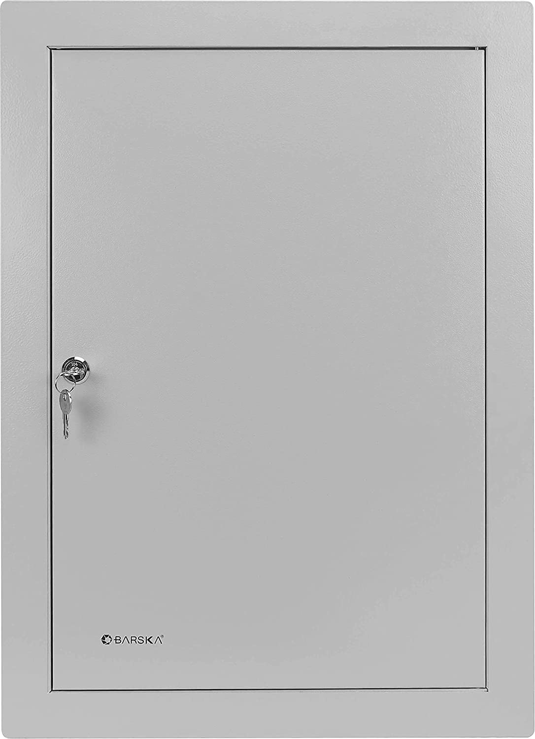 BARSKA CB13534 Key Lock 100 Position in Wall Adjustable Key Cabinet Lock Box Flange Gray