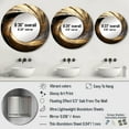 thumbnail image 4 of Designart "Timeless Turn In Gold And Black" Abstract Spirals Rund Mirror For Wall Decor - Large Gold Round Printed Mirror -Modern Round Living Room Mirror - 29" x 29", 4 of 6