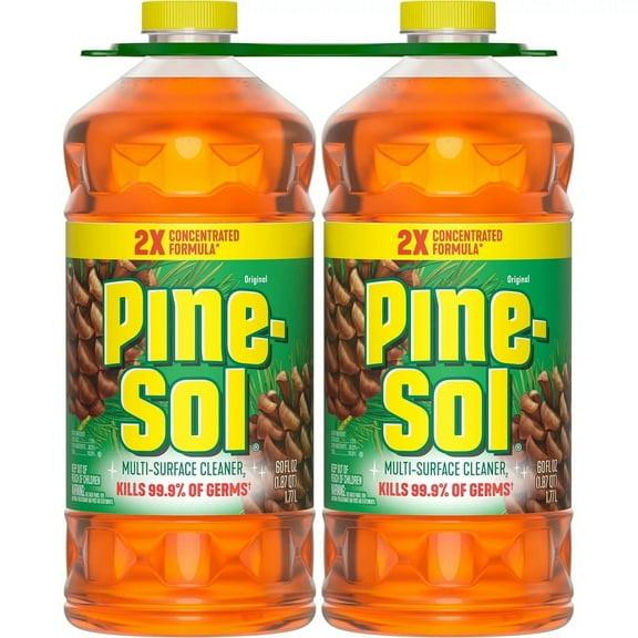 Pine-Sol 2X Concentrated Multi-Surface Cleaner Pine Scent 60 Fl Oz (Pack of 2)