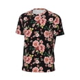 thumbnail image 6 of Wukai Rose Flowers Print Men's Short-Sleeved Mesh T-Shirt,Quick-Dry Short Sleeve Workout T-Shirt-Small, 6 of 8