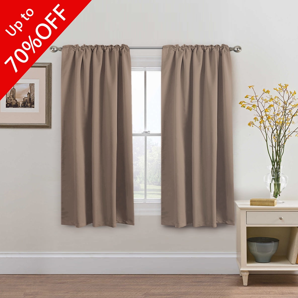 Thermal Insulated Blackout Curtains - Back Tab / Rod Pocket Energy