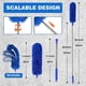 thumbnail image 2 of Cobweb Duster with Extension Pole, Spider Web Brush and Washable Ceiling Duster Kit, 15-100 Inch Long High Rigidity, 2 of 5
