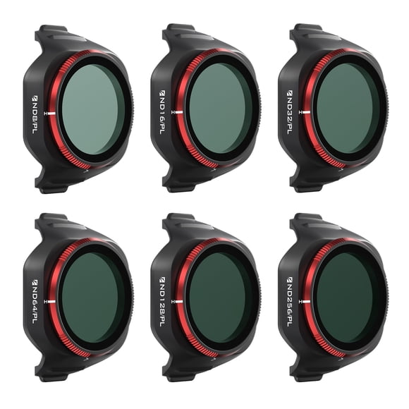 Freewell Bright Day 6-Pack ND/PL Filters for DJI Mini 5 Pro – ND8/PL, ND16/PL, ND32/PL, ND64/PL, ND128/PL & ND256/PL – Polarized Filters