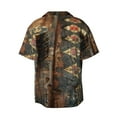 thumbnail image 6 of Lsque Vintage Poker Chips print Men's Cuban Collar Short Sleeve Shirt Summer Beachwear Casual Button Down Fashionable Vacation Leisure Shirt-X-Large, 6 of 7