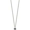 thumbnail image 2 of 14K/Silver Two-Tone Shey Couture Sterling Silver Rhodium-Plated With 14K Accent .49 Onyx And .16 Swiss Blue Topaz 18 Inch Necklace (Width 12.9) (Length 18) - Jbsp, 2 of 5