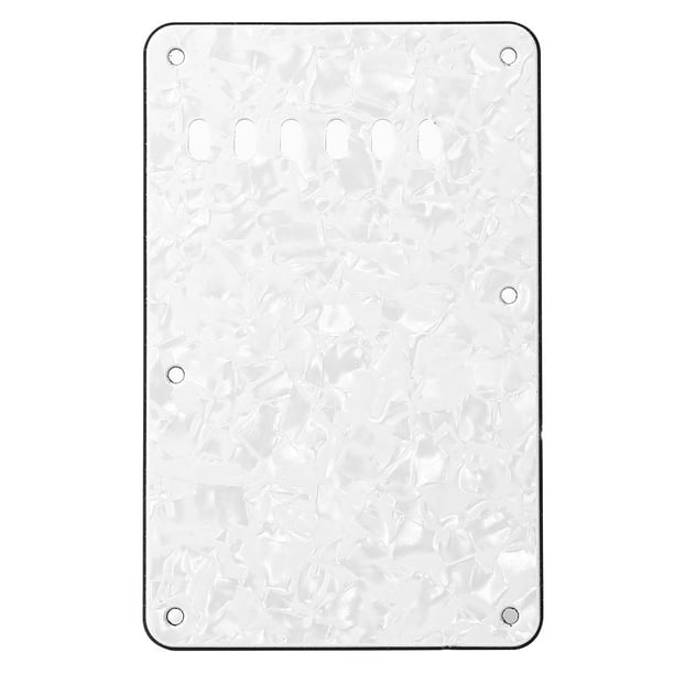 Placa trasera de guitarra 6 agujeros Tremolo Cavity Cover para ST SQ (perla) blanco Likrtyny Para estrenar