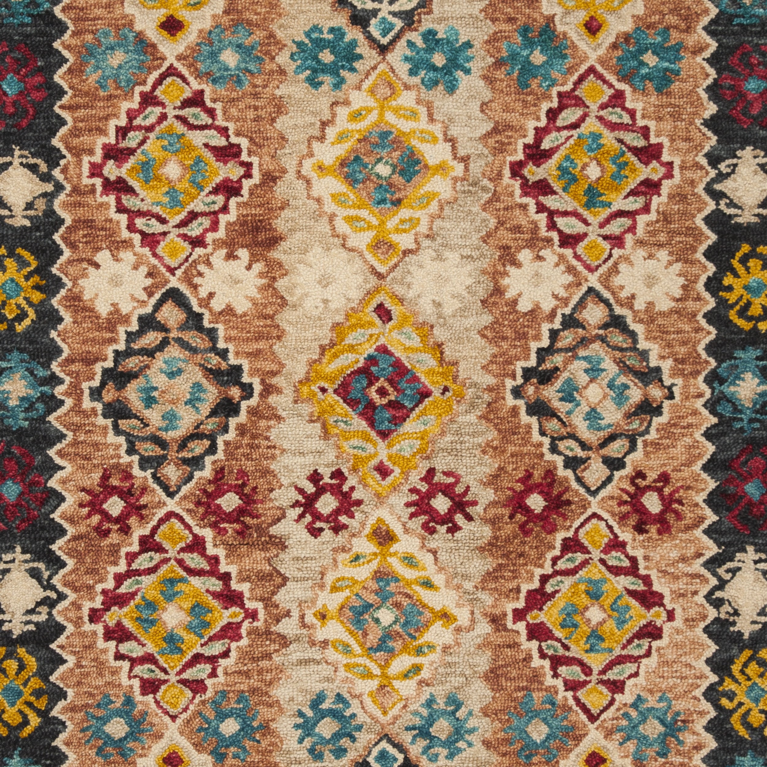 SAFAVIEH Aspen Jovka Geometric Wool Area Rug, Beige/Charcoal, 4' x 6'