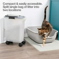 thumbnail image 2 of PetFusion BetterBin Portable Cat Litter Storage Bin Container with Wheels, For Dry Cat and Dog Pet Foods, Holds Up To 25 lb/10 Gallons, White, 2 of 8