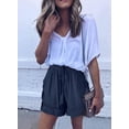 thumbnail image 5 of Womens Drawstring Shorts Summer Elastic Waist Casual Lightweight with Pockets, 5 of 11