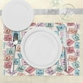 thumbnail image 3 of Ambesonne Periodic Table Place Mats Set of 4, Vintage Cartoon, Standard Size, Pale Pink Blue and Green, 3 of 6
