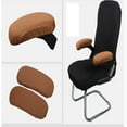 thumbnail image 4 of 1 Pair Chair Armrest Covers Elastic Protector Armrest Chair chair Arm Cover Brown, 4 of 4