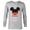 Athletic Heather, variant on Disney Mickey Mouse Red Shorts Icon Primo Familia Spanish- Long Sleeve T-Shirt for Men - Customized-White